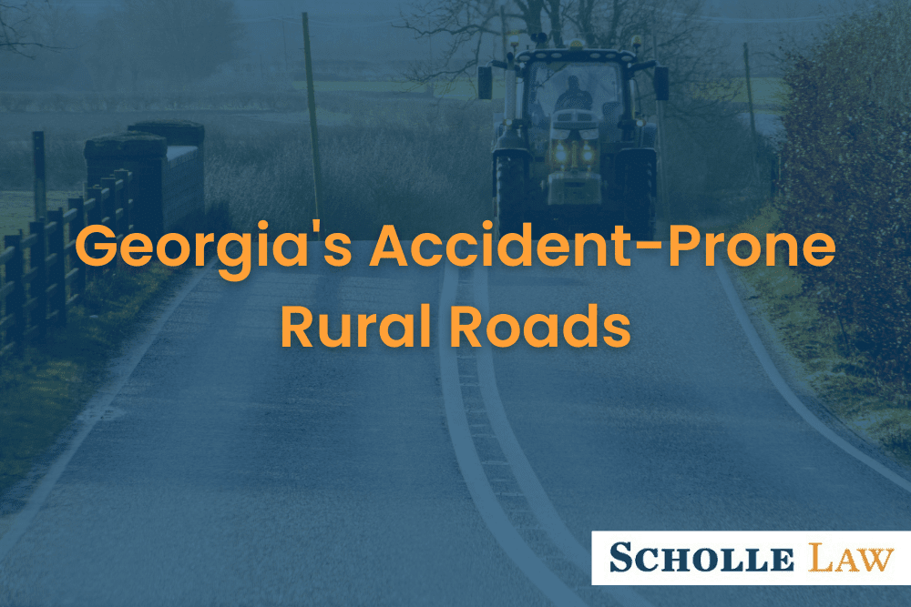 tractor driving on rural road, Georgia's Accident-Prone Rural Roads
