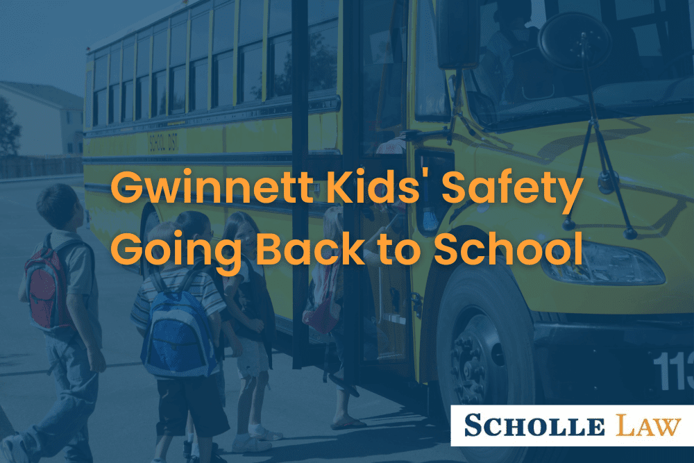 children boarding a school bus, Gwinnett Kids' Safety Going Back to School