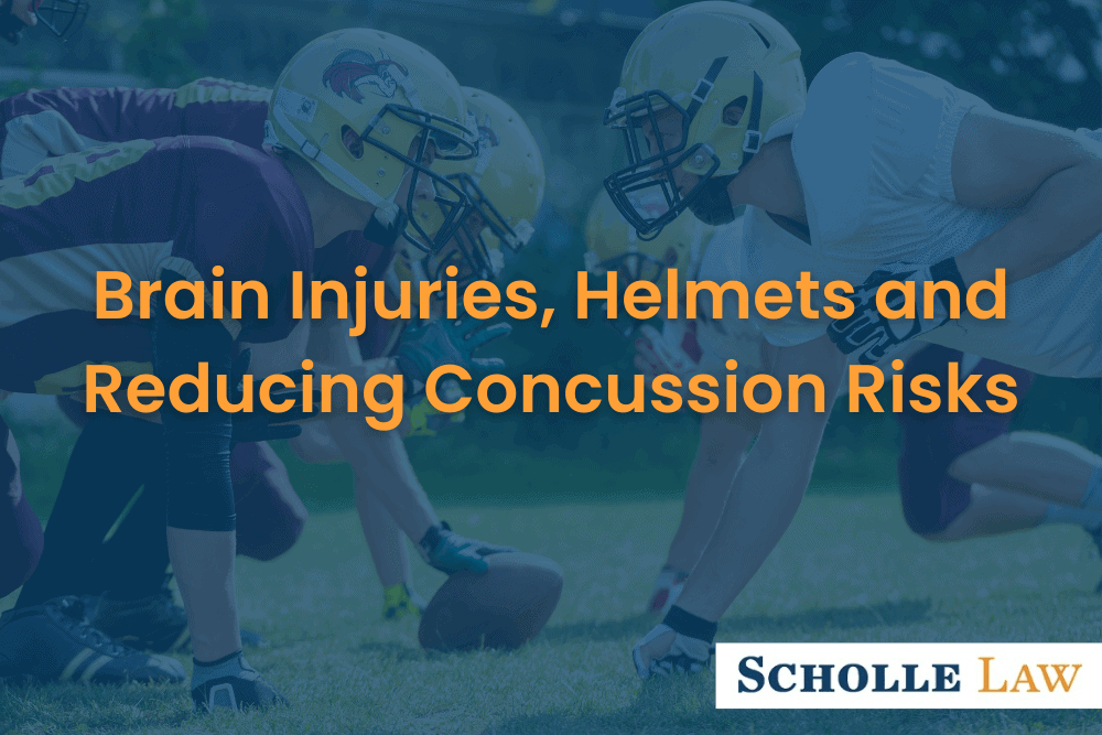 young football players lined up for a snap, Brain Injuries, Helmets and Reducing Concussion Risks