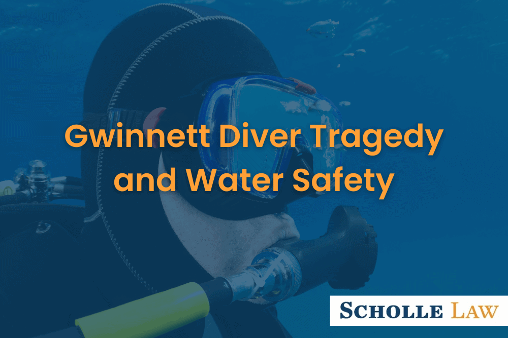 closeup of scuba diver underwater, Gwinnett Diver Tragedy and Water Safety