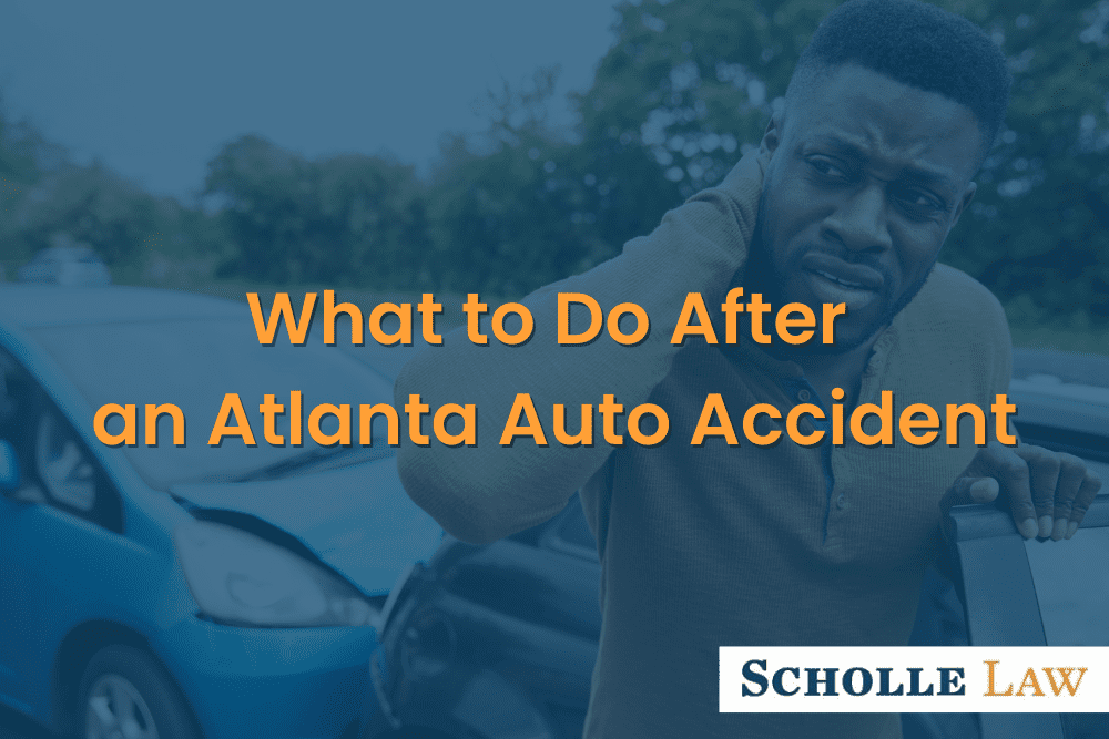 Man with an injured neck after a car accident, What to Do After an Atlanta Auto Accident