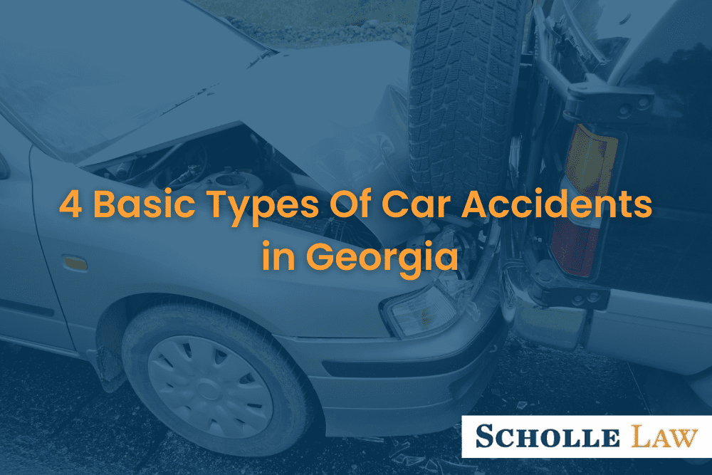 closeup of rear end car wreck, 4 Basic Types Of Car Accidents in Georgia