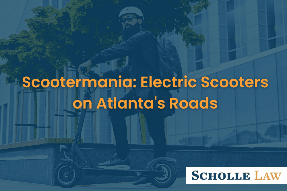 man riding an electric scooter in the city, Scootermania Electric Scooters on Atlanta's Roads