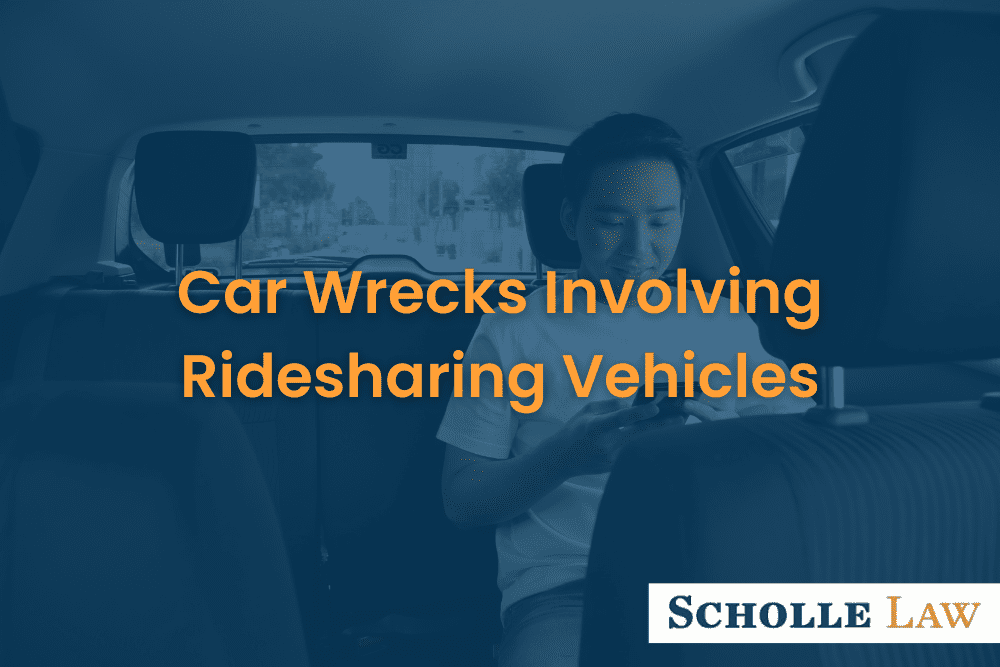 man in the back of a rideshare, Car Wrecks Involving Ridesharing Vehicles