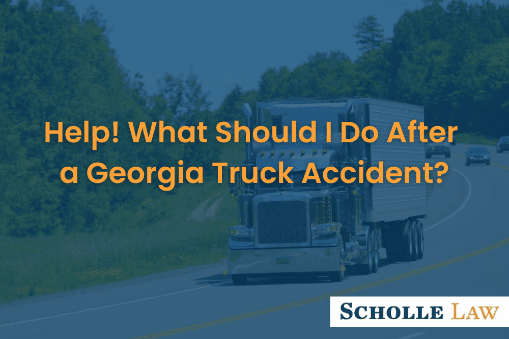 semi truck on highway, Help! What Should I Do After a Georgia Truck Accident?