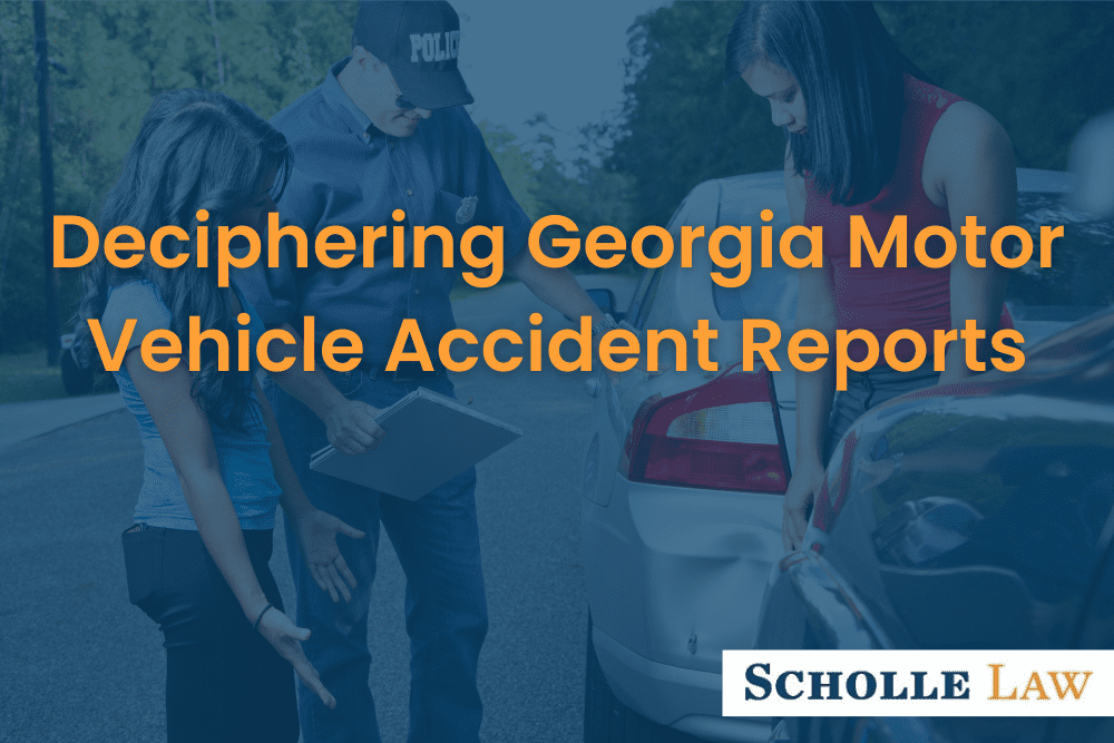 police taking statements after a crash, Deciphering Georgia Motor Vehicle Accident Reports