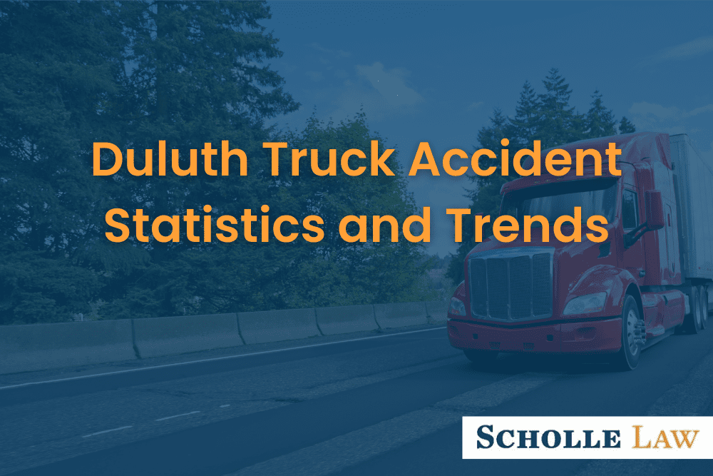 semi truck driving on highway, Duluth Truck Accident Statistics and Trends