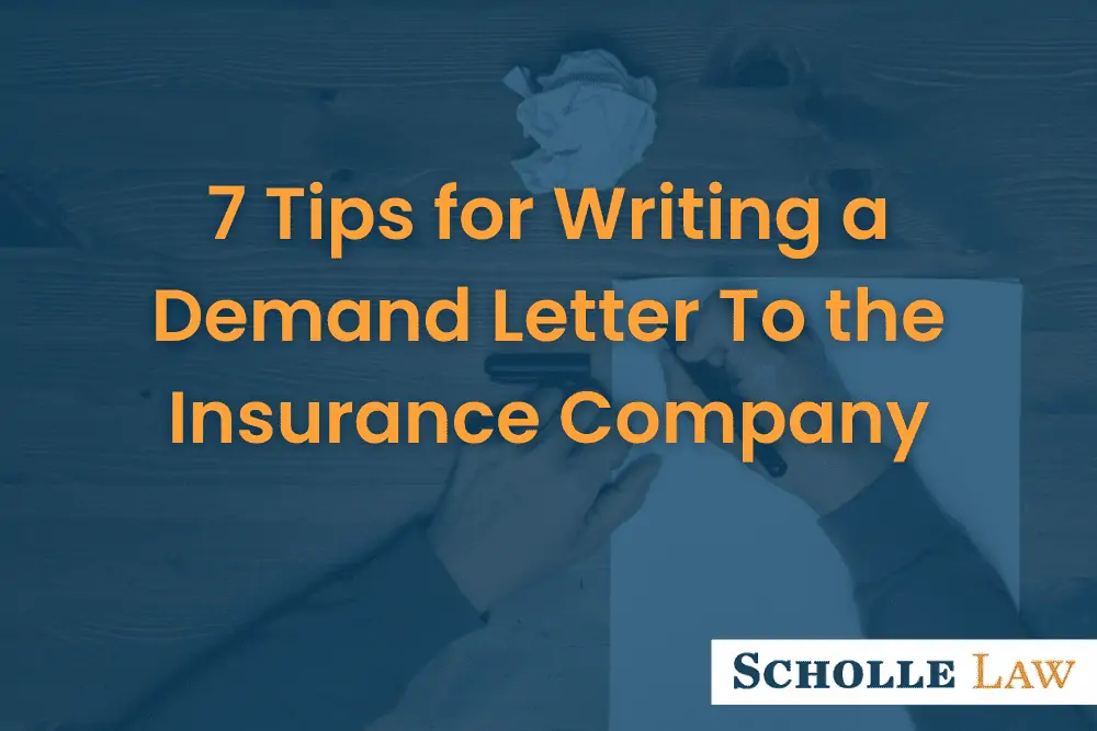 top view of man writing letter, 7 Tips for Writing a Demand Letter To the Insurance Company