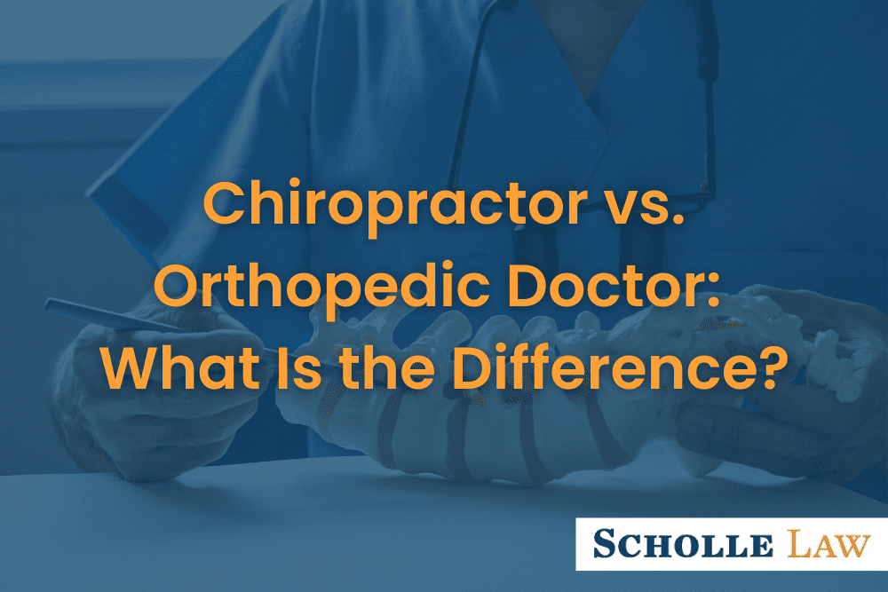 closeup of doctor pointing at model of spine, Chiropractor vs. Orthopedic Doctor What Is the Difference