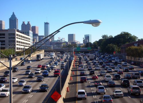Highway traffic in Atlanta