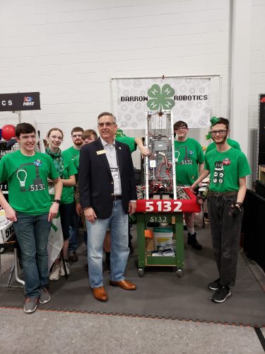 Barrow Robotics Team with Brad Raffensberger