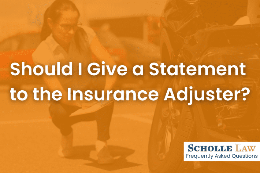 Should I Give a Statement to the Insurance Company Adjuster