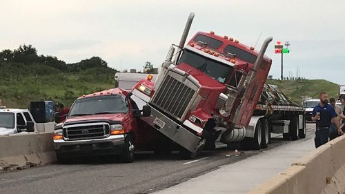 semi truck accident on highway