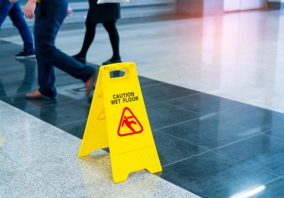 Caution wet floor sign