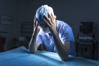 Doctor upset after a surgery