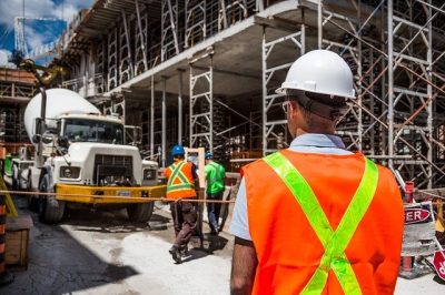 construction workers at construction site