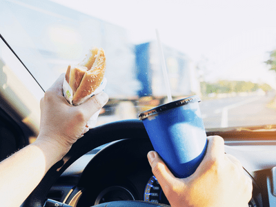 eatiing and driving