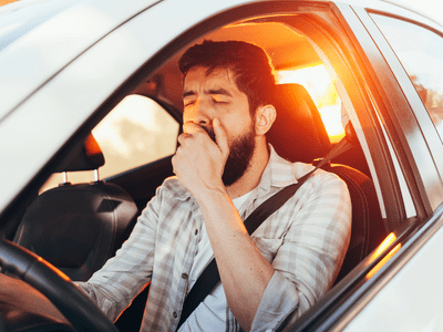 yawning while driving