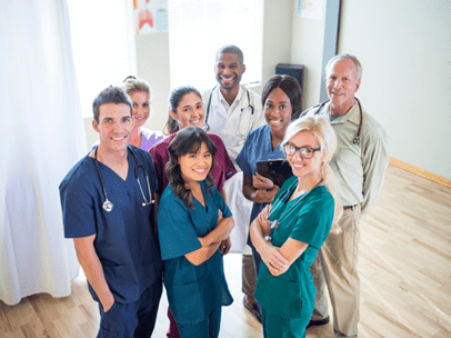 group of doctors smiling