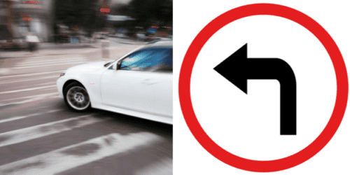 Accident victims of left hand turn driver