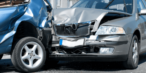Chain reaction car accident