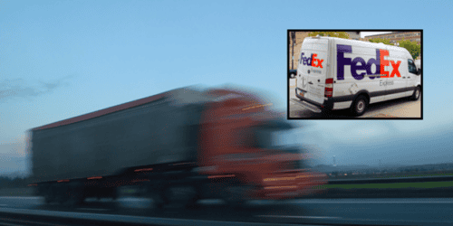 Commercial truck speeding where the accident occurred