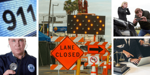 Construction workers suffering construction site injuries falling objects