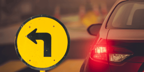 Left turn car accident with oncoming vehicle