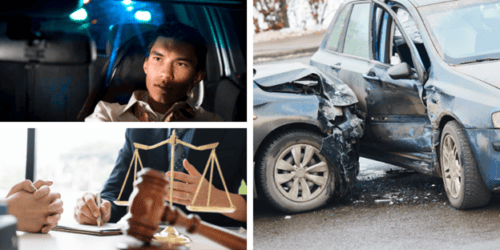 Personal injury attorney reviewing a drunk driving crash case accident scene