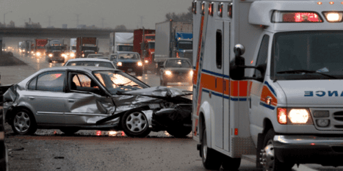 Sideswipe car accident