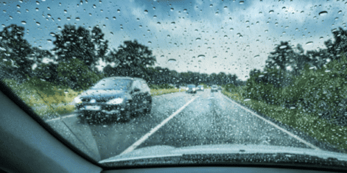 Slippery roads contributing to a serious auto accident