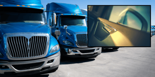 Blind spot car accident with a truck