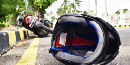 Motorcycle rider exceeding the speed limit