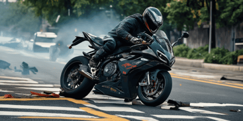 t-bone collision involving a motorcycle
