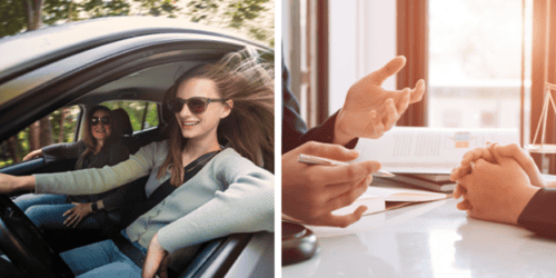 Attorney helping a client navigate the road ahead