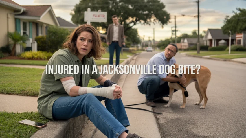 Dog bite scene where the case might involve civil trial law