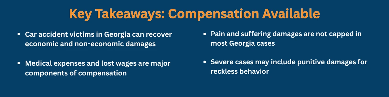 Duluth Car Accident Lawyer - compensation - key takeaways