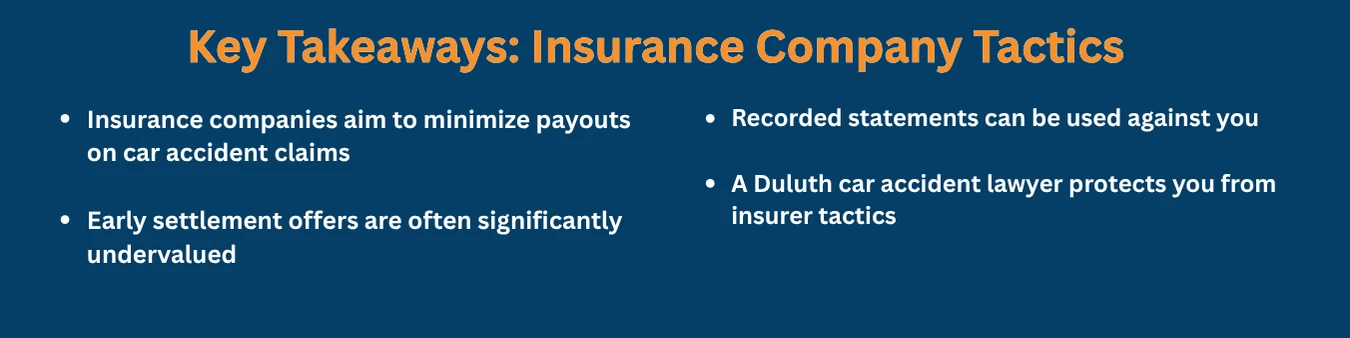 Duluth Car Accident Lawyer - tactics- key takeaways