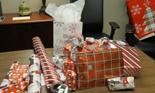 In the Community 15 Presents are wrapped and ready to be delivered